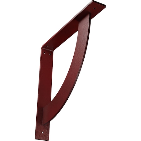 Ekena Millwork Bulwark Steel Bracket, Hammered Bright Red 2"W x 14"D x 14"H BKTM02X14X14BUHRE
